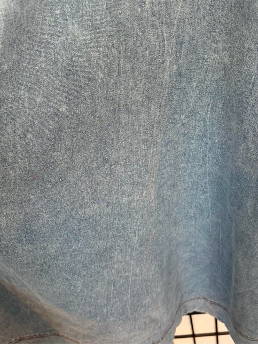 Selfie Leslie Jeanie Bow Shoulder Denim Midi Dress Blue Wash Medium - Picture 6 of 9